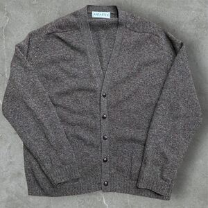 Antartex Vintage Casual Pure Wool Burgundy Cardigan Sweater Men's Size XXL